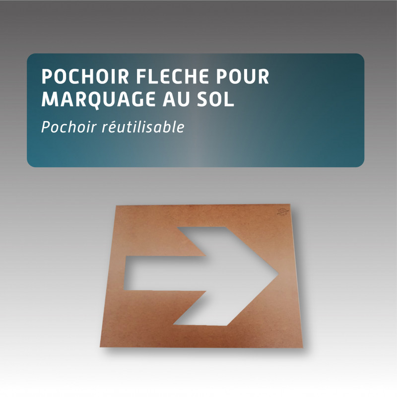 Pochoir FLECHE pour marquage au sol